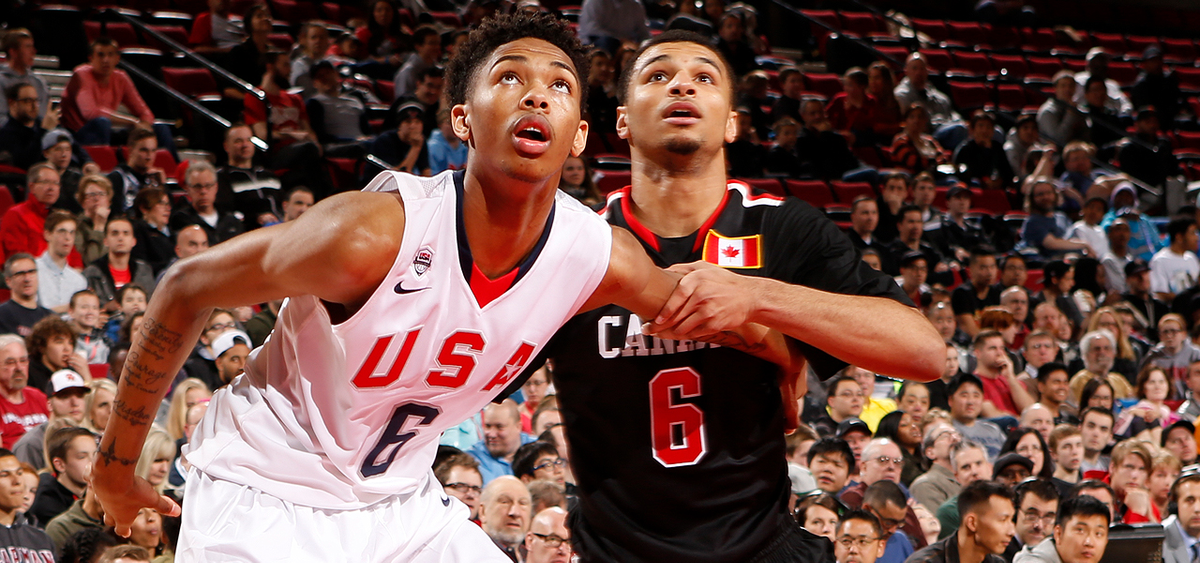 Brandon Ingram in action, showcasing his height and agility on the court